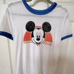 Mickey Mouse Ringer Vintage Tee